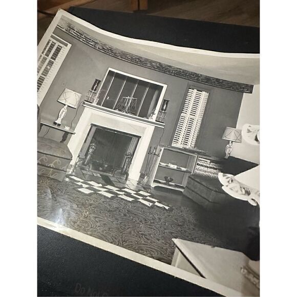 Vintage 1950s Photograph Home Decor Black and White 8x10 Retro Living Room - Picture 2 of 3